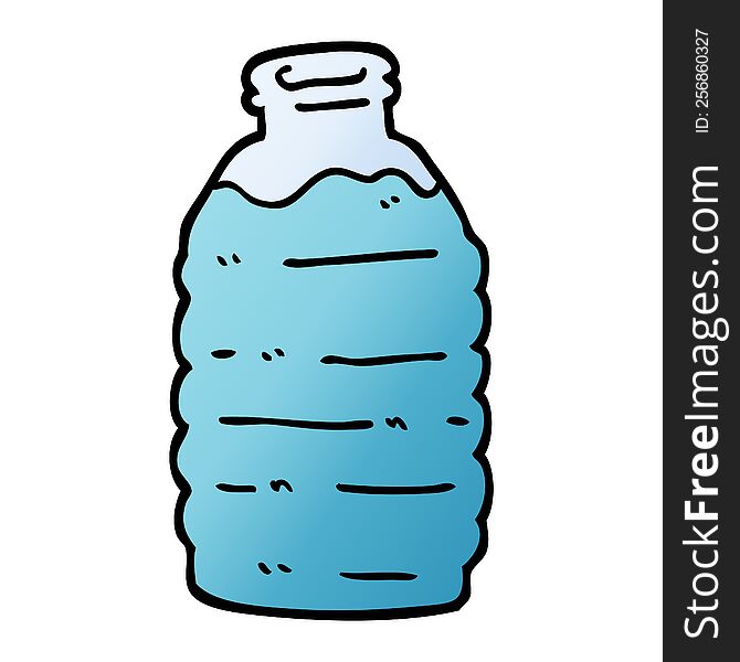 vector gradient illustration cartoon water bottle