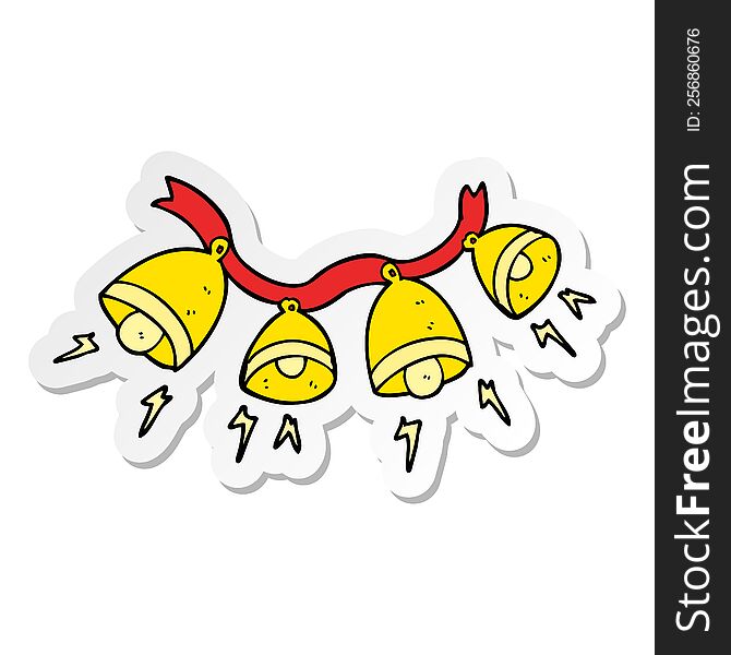 sticker of a cartoon jingle bells