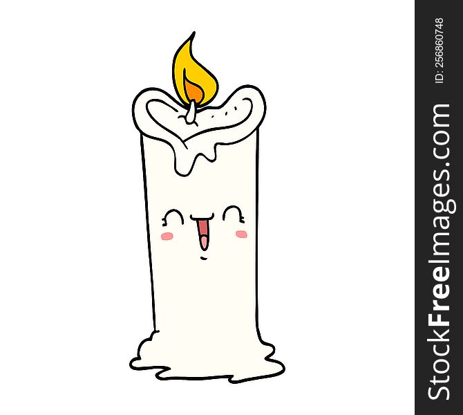 cartoon happy candle