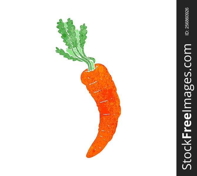 Retro Cartoon Carrot