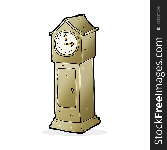 Cartoon Grandfather Clock