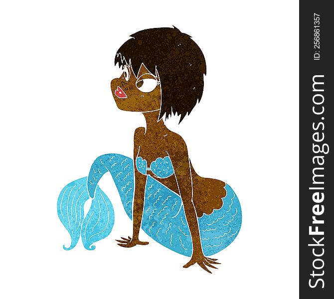 Cartoon Pretty Mermaid