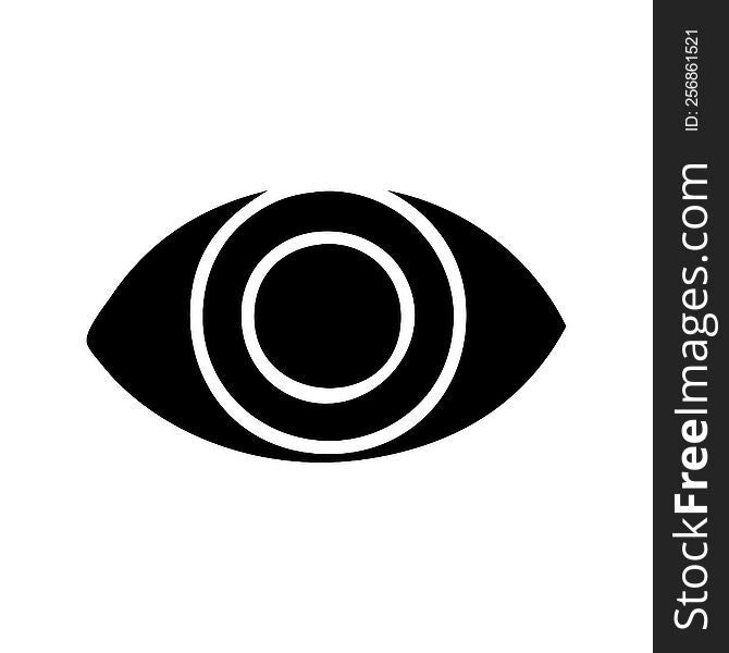 flat symbol of a eye. flat symbol of a eye