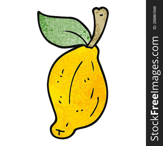 Cartoon Doodle Organic Lemon