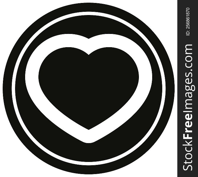 heart graphic vector circular symbol. heart graphic vector circular symbol