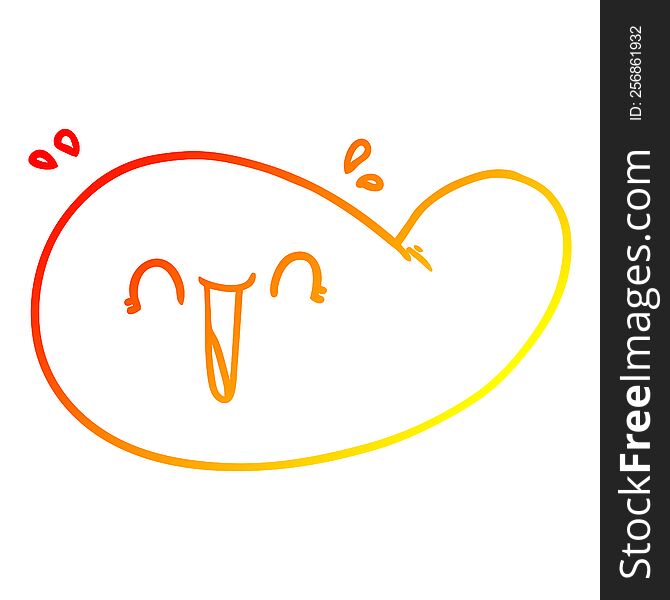warm gradient line drawing of a cartoon gall bladder
