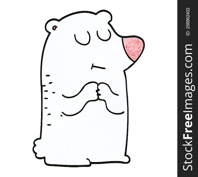 cartoon doodle polar bear