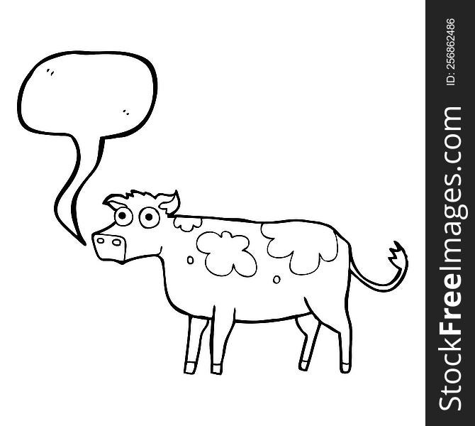 Speech Bubble Cartoon Cow