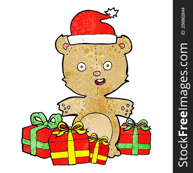 Cartoon Christmas Teddy Bear