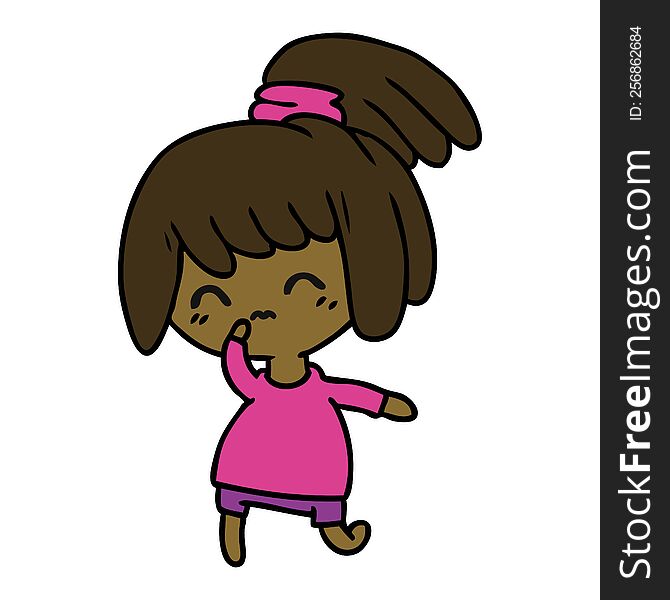 Cartoon Of Cute Kawaii Girl