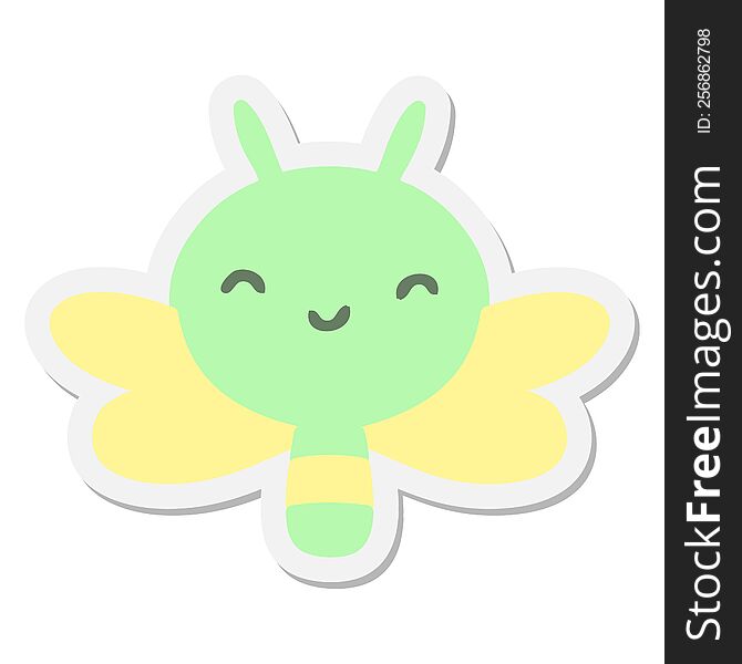 cute cartoon bug sticker