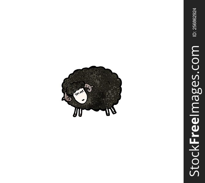 Cartoon Black Sheep