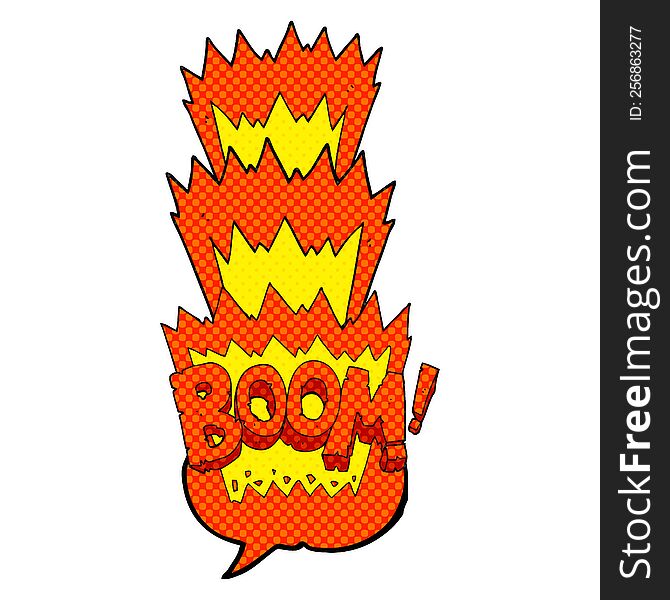 Comic Book Speech Bubble Cartoon Boom Symbol