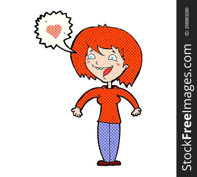 Cartoon Woman In Love