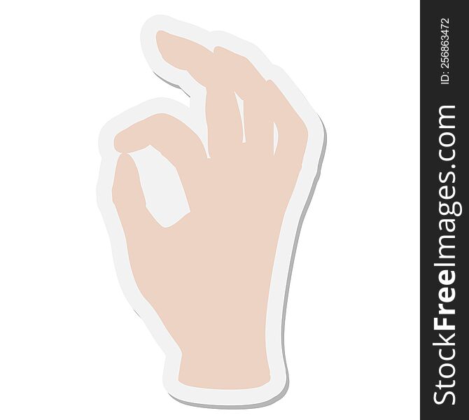 Okay Hand Gesture Sticker