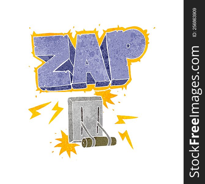 Retro Cartoon Electrical Switch Zapping