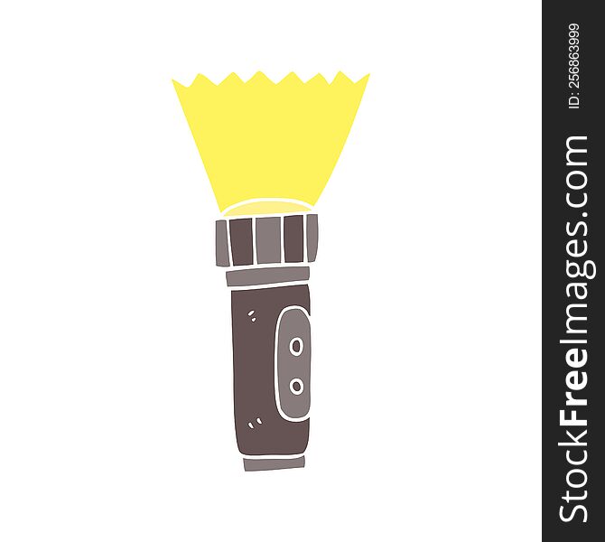 cartoon doodle electric torch