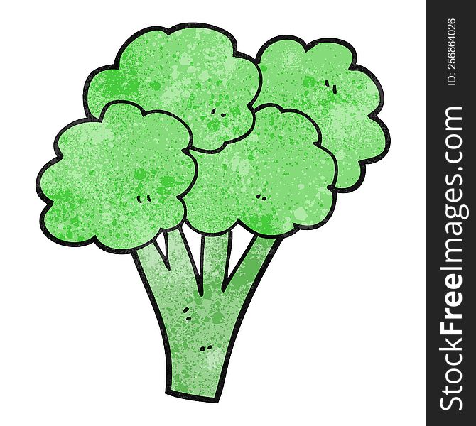 Textured Cartoon Broccoli