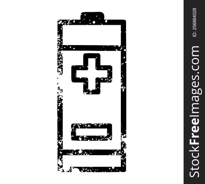 battery distressed icon symbol