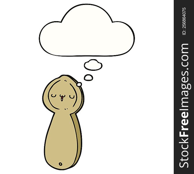 Cartoon Spoon And Thought Bubble