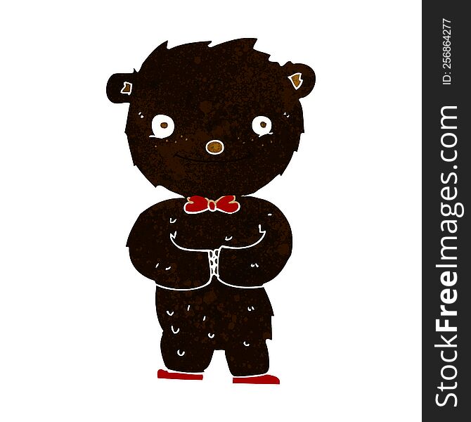 cartoon little black bear