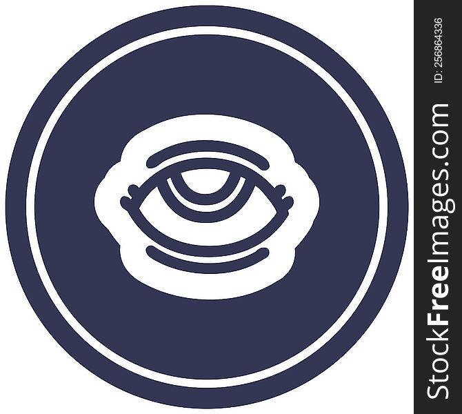 eye symbol circular icon symbol