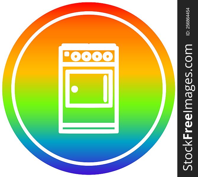 Kitchen Cooker Circular In Rainbow Spectrum