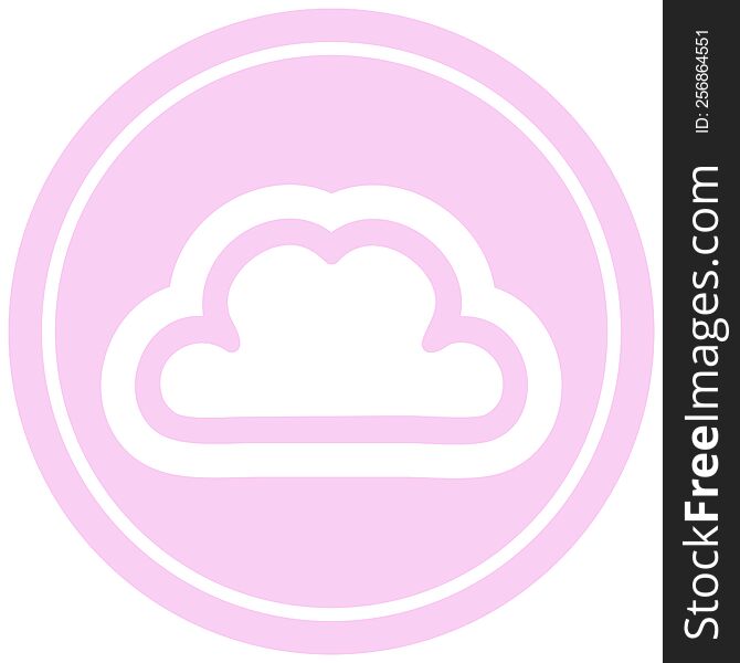 Simple Cloud Circular Icon