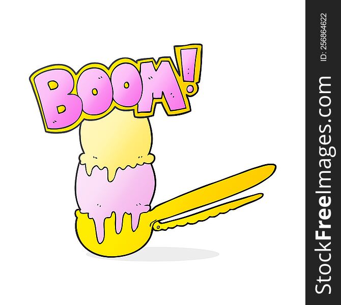 cartoon scoop of ice cream