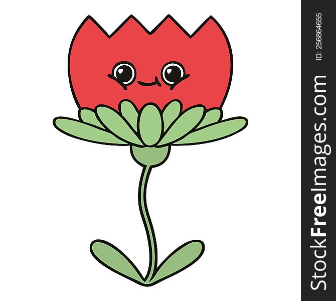 cute cartoon flower