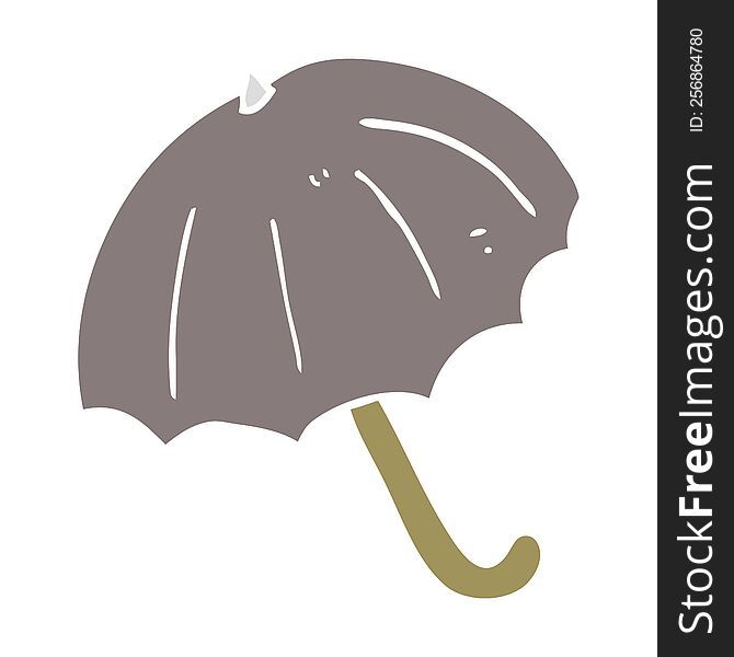 flat color illustration of a cartoon umbrella