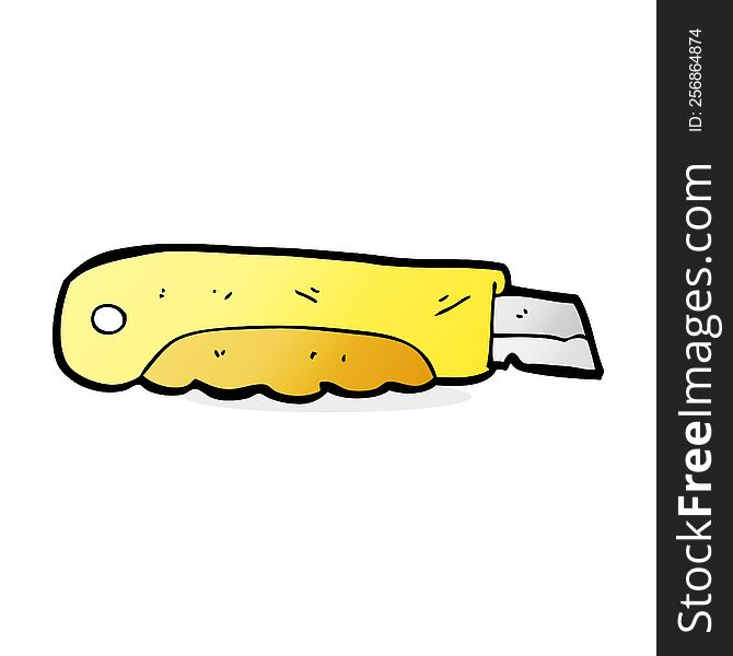 cartoon construction knife