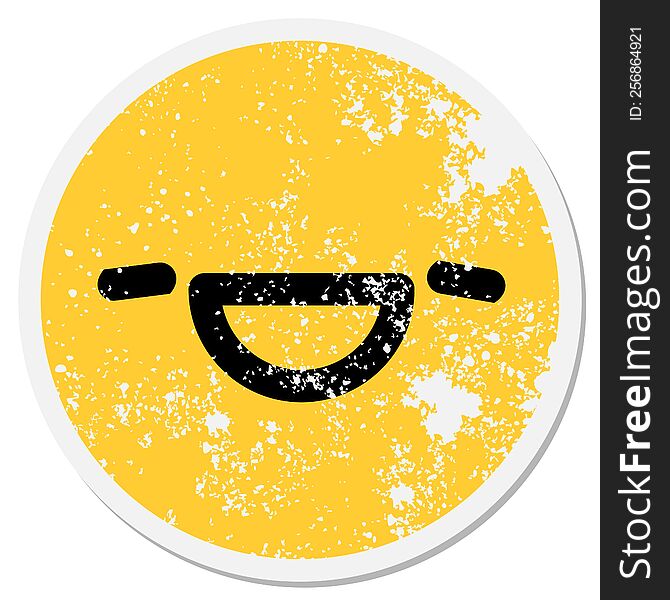 Very Happy Face Circular Sticker
