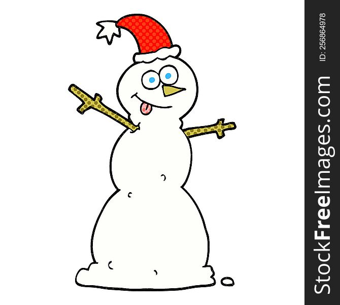 cartoon snowman