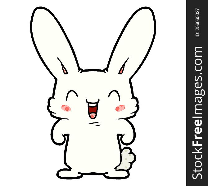 cartoon rabbit laughing. cartoon rabbit laughing