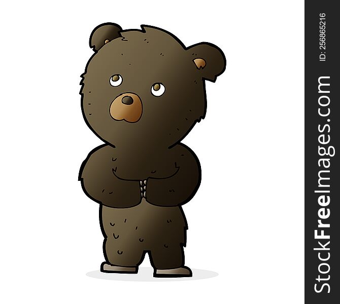 Cartoon Black Bear Cub