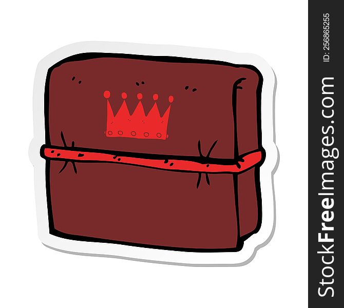 sticker of a cartoon royal business files