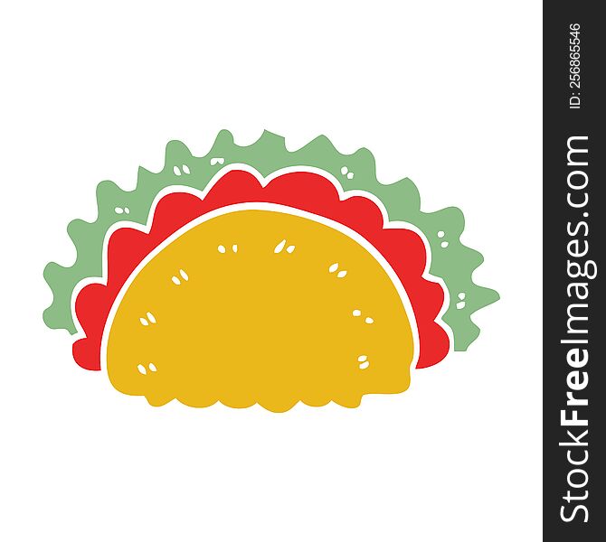 cartoon doodle taco