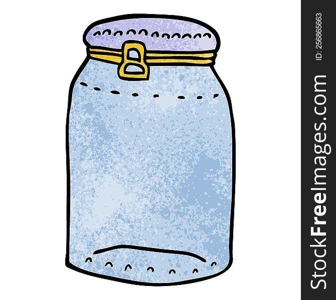 cartoon doodle glass jar