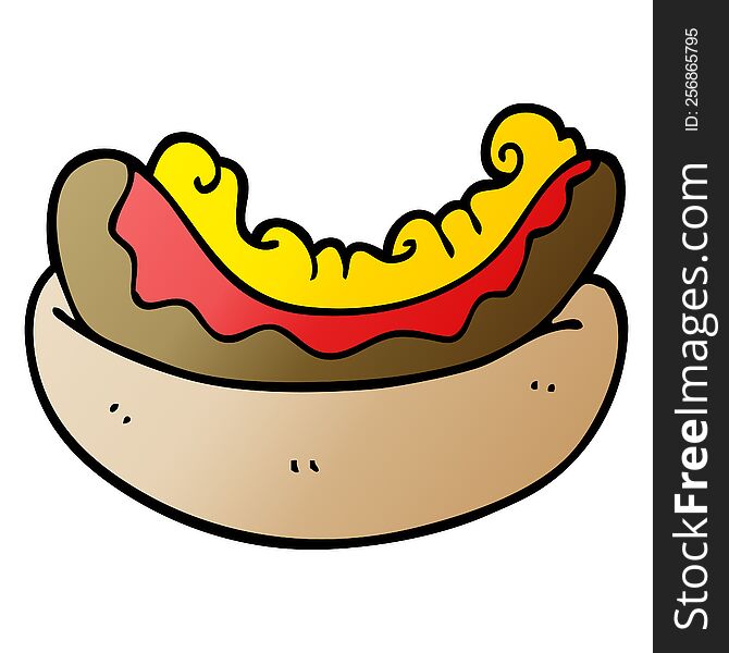 Cartoon Doodle Of A Hotdog