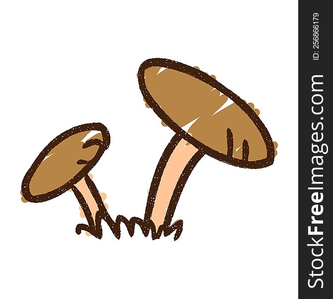 Mushrooms Chalk Drawing