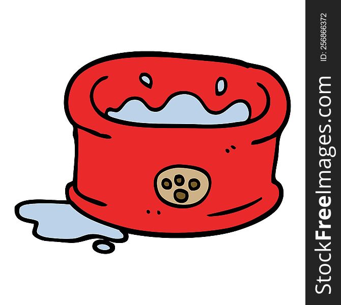 cartoon doodle pet bowl