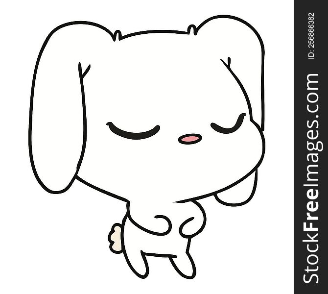 Cartoon Of Cute Kawaii Bunny