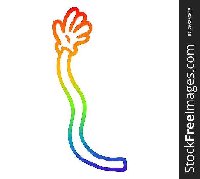 rainbow gradient line drawing of a cartoon retro hand gestures