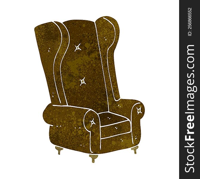 cartoon old armchair