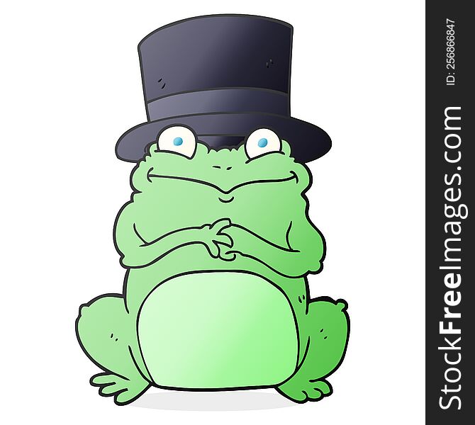 Cartoon Frog In Top Hat