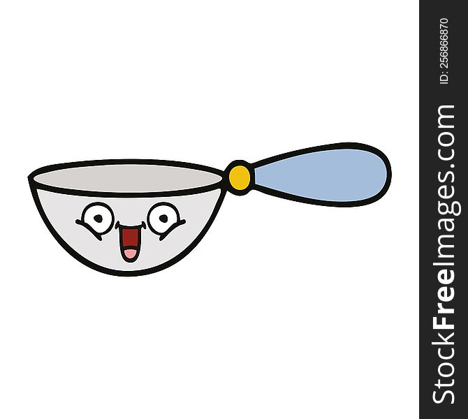 cute cartoon of a measuring spoon. cute cartoon of a measuring spoon