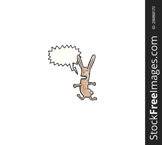 Funny Rabbit With Speech Bubble