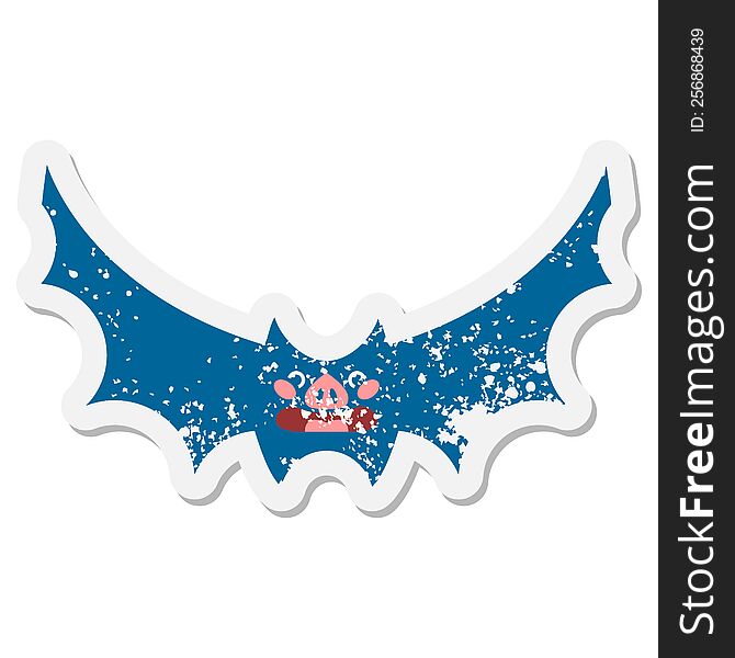 cute halloween bat grunge sticker