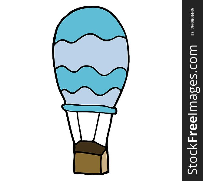 Cartoon Doodle Hot Air Balloon